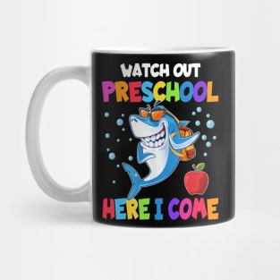 Watch Out Preschool Here I Come Dabbing Shark- Back To School Mug